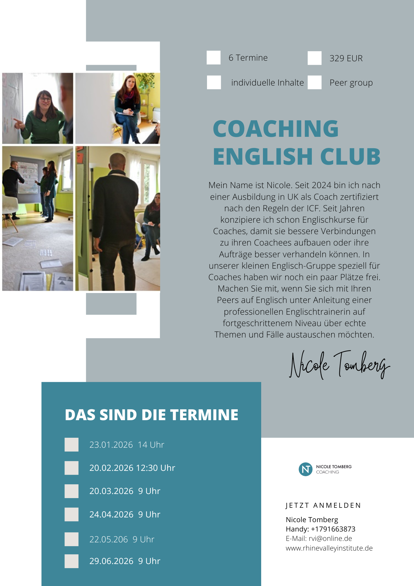 Coaching English Club (2) Englischkurs für Coaches ab 23.01.2026